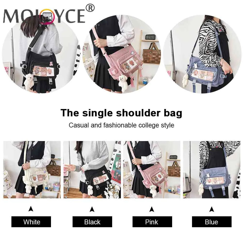 Vintage Shoulder Bag Large Capacity College Female Messenger Handbag