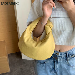 Vintage PU Leather Tote Bag Small Shoulder Handbag Lady Subaxillary Bags
