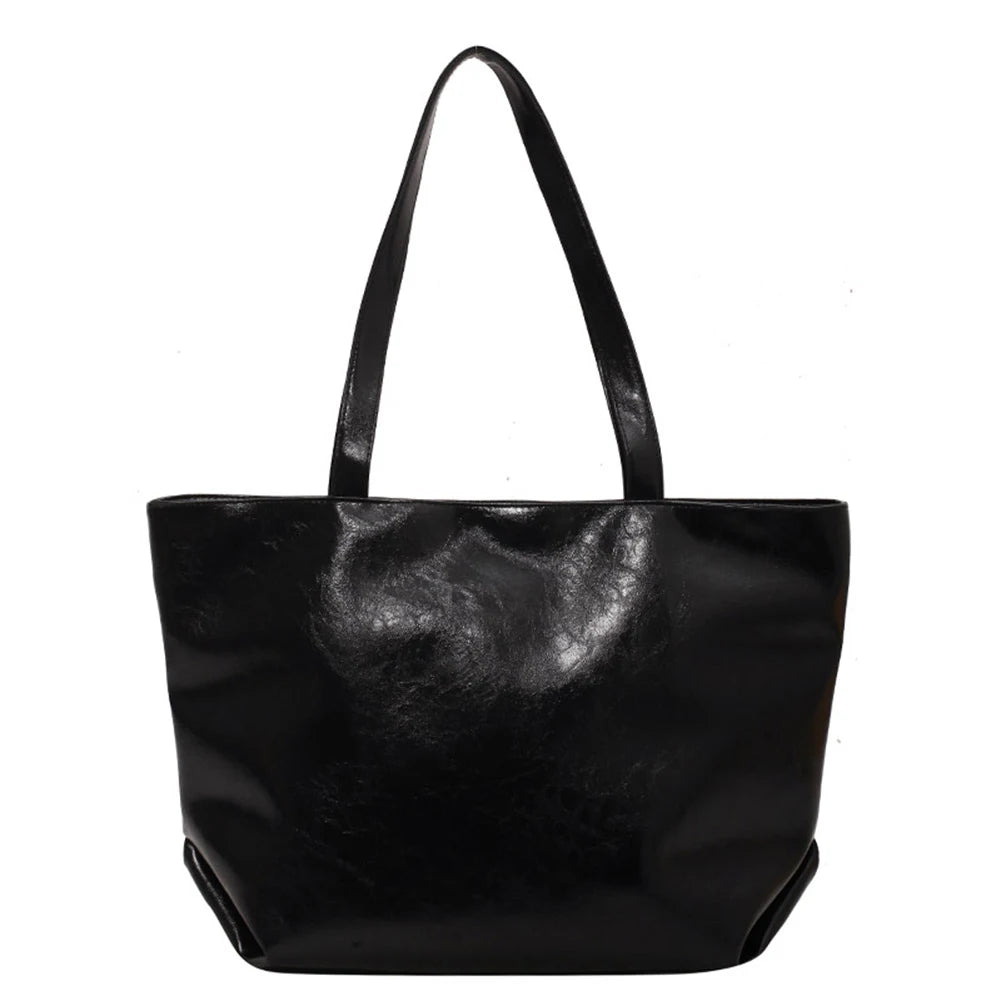 Vintage Tote Shoulder Bag Large Capacity PU Leather Casual Handbags
