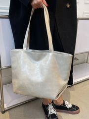 Vintage Tote Shoulder Bag Large Capacity PU Leather Casual Handbags