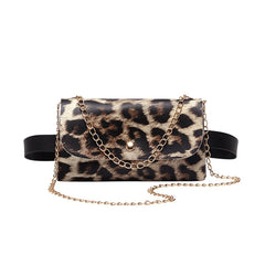 Leopard Waist Bag Crossbody Bag Pu Leather Fanny Pack Lady Bum Bag