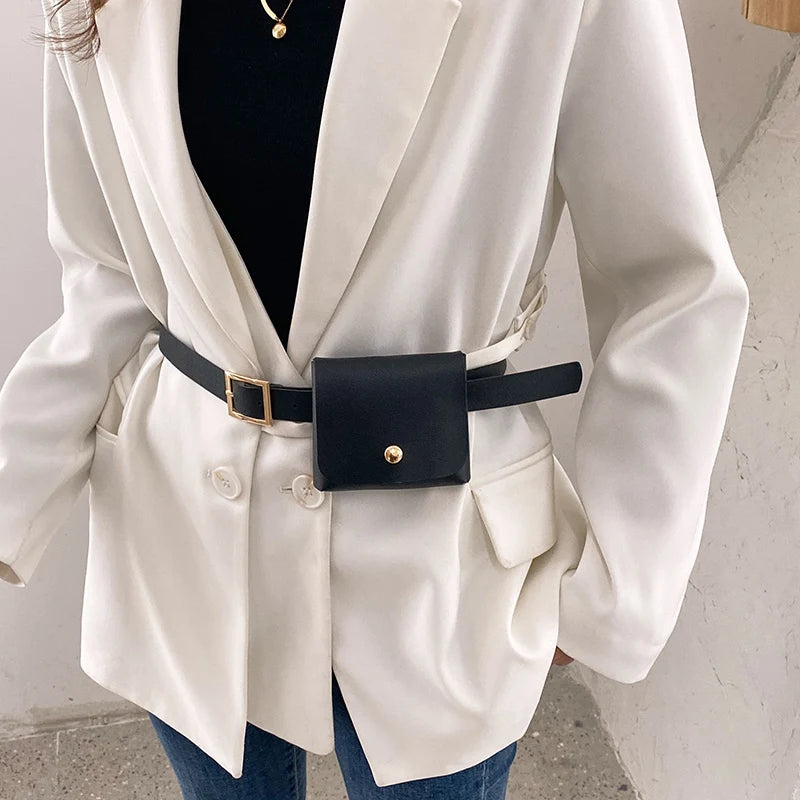 Women Waist Bag Belt Fanny Pack Buckle Chest Bags