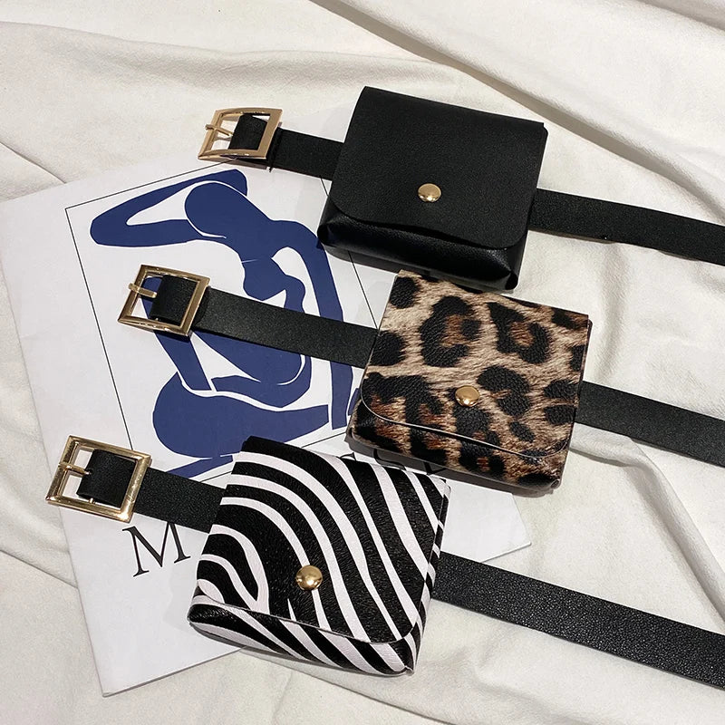 Women Waist Bag Belt Fanny Pack Buckle Chest Bags