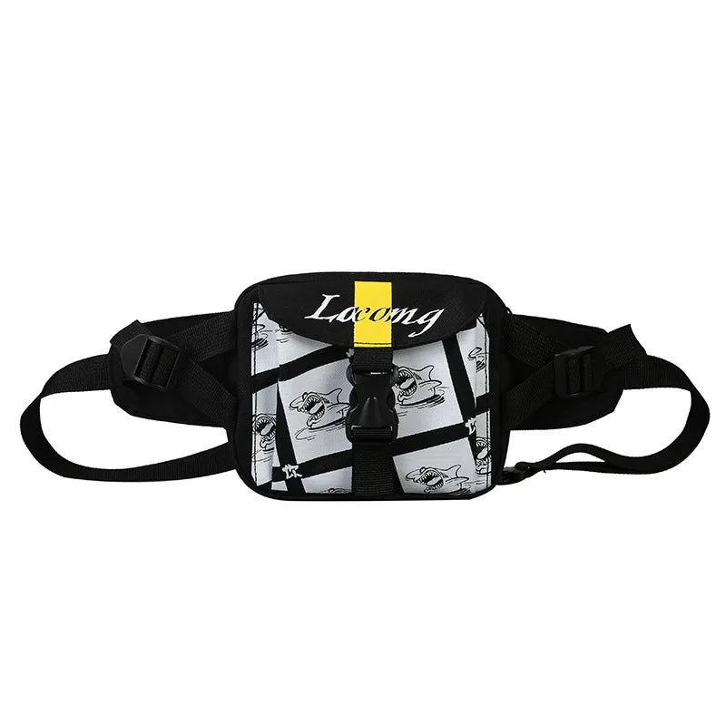 Functional Money Phone Belt Bag Hip Hop Streetwear Chest Bags