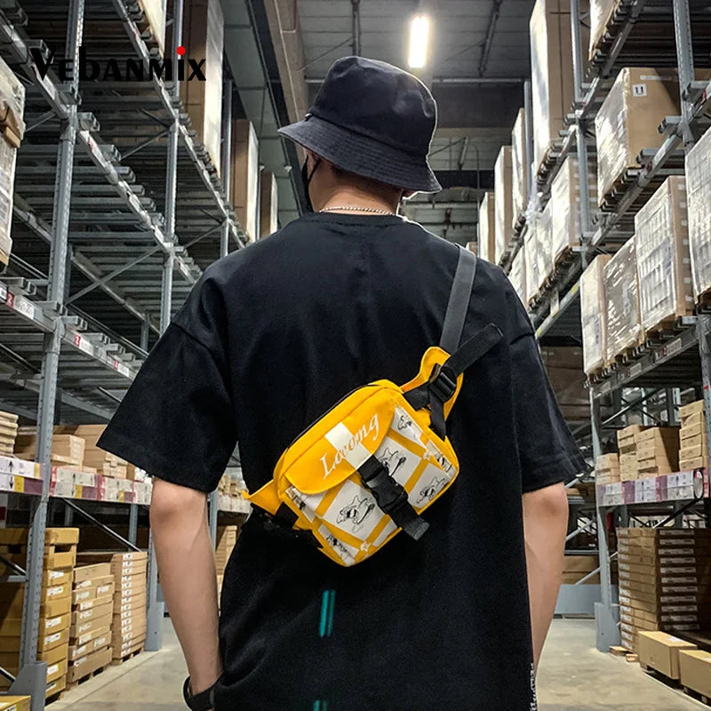 Functional Money Phone Belt Bag Hip Hop Streetwear Chest Bags