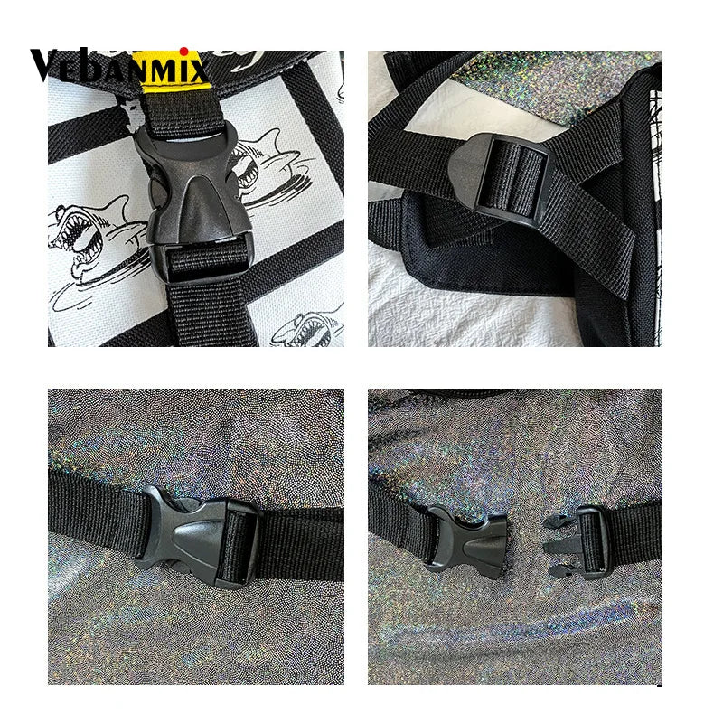 Functional Money Phone Belt Bag Hip Hop Streetwear Chest Bags