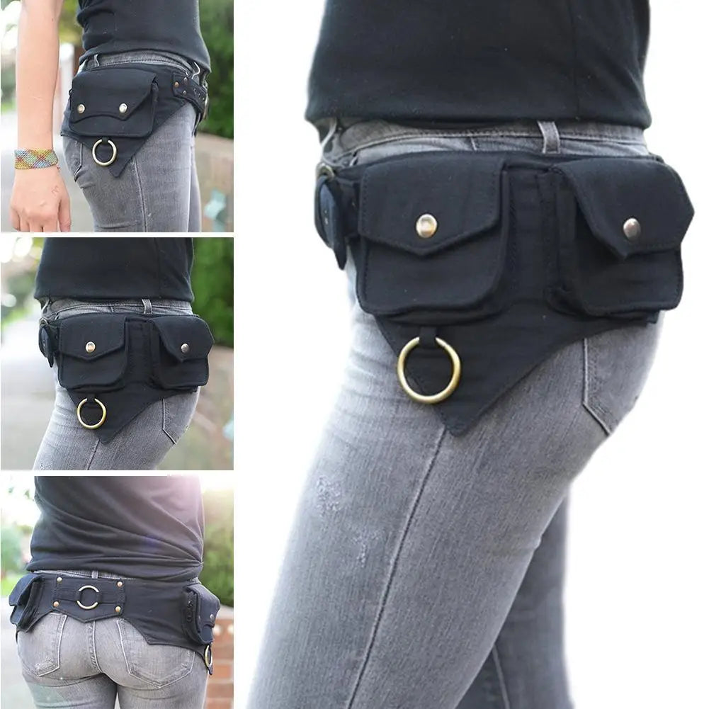 Women Waist Bag Outdoor Travelling Hip-Hop Belt Style Bag