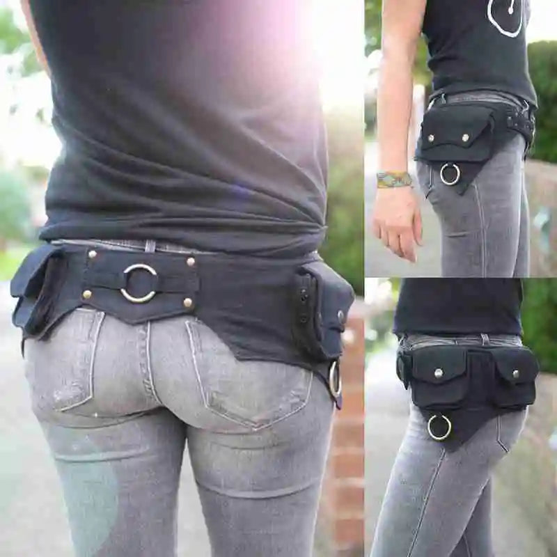 Women Waist Bag Outdoor Travelling Hip-Hop Belt Style Bag