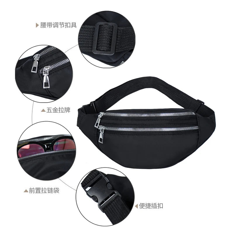Women Waist Bag Fanny Pack Chest Bags Hip Bum Bag Ladies Travel Belt Bag