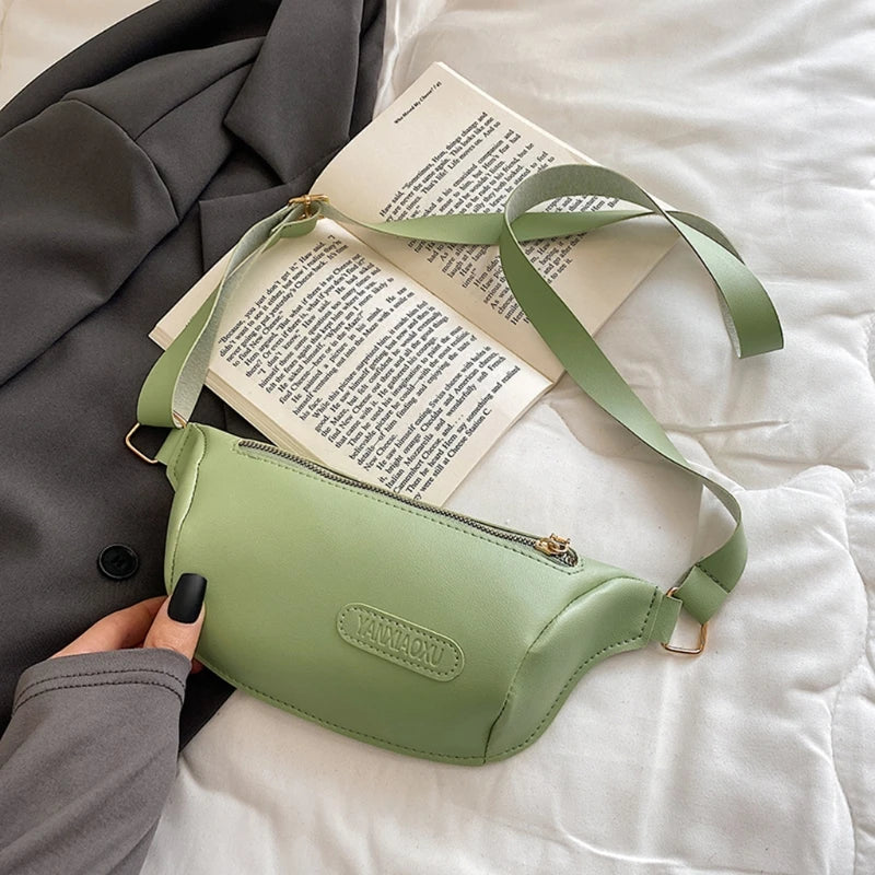 Women Waist Bag Fanny Pack PU Leather Lady Chest Bags