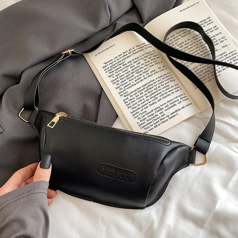 Women Waist Bag Fanny Pack PU Leather Lady Chest Bags