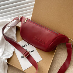 Women Waist Bag Fanny Pack PU Leather Lady Chest Bags