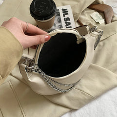 Leather Waist Bag Chain Crossbody Chest Phone Pack
