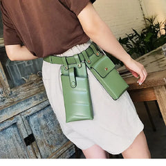 Leather Waist Belt Bag Crossbody Chest Bags Girl Fanny Pack