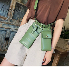 Leather Waist Belt Bag Crossbody Chest Bags Girl Fanny Pack