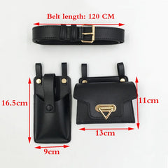 Women Waist Bag Phone Bag Waist Pack High PU Shoulder Crossbody Chest Bag