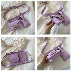 Women Waist Bag Phone Bag Waist Pack High PU Shoulder Crossbody Chest Bag