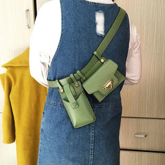 Women Waist Bag Phone Bag Waist Pack High PU Shoulder Crossbody Chest Bag