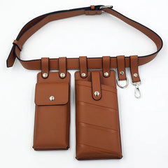 Women Waist Bag Hip Hop Leather Belt Bags Tactical Crossbody Chest Bag