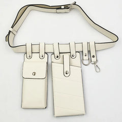 Women Waist Bag Hip Hop Leather Belt Bags Tactical Crossbody Chest Bag