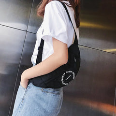Women Waist Bag Letter Nylon Waterproof Belt Case Bag Harajuku