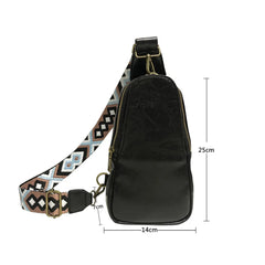 Leopard Print Waist Bag Waterproof Zipper Chest Bag