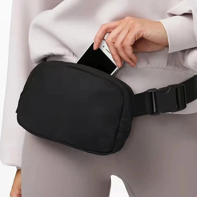 Women Waist Bag Pack Zipper Waterproof Chest Bag Outdoor Sports Crossbody Bag