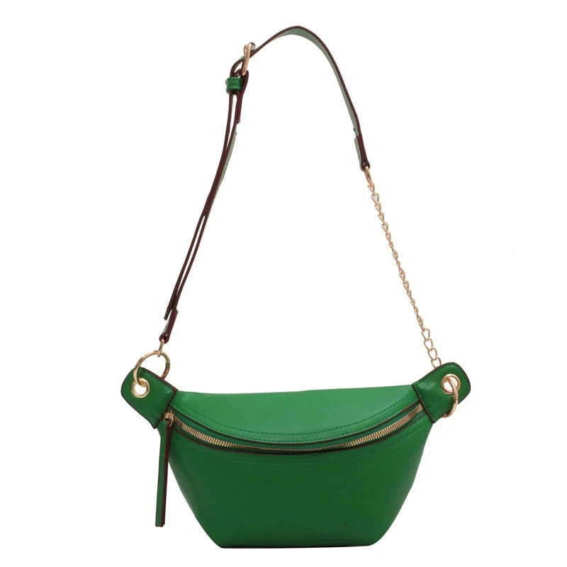 Leather Waist Bag for Women with Phone Pockets