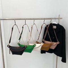 Leather Waist Bag for Women with Phone Pockets