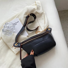 Leather Waist Bag for Women with Phone Pockets