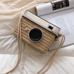 Women Waist Bag Straw Chain Packs Shoulder Bag