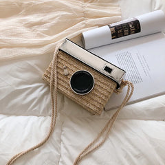 Women Waist Bag Straw Chain Packs Shoulder Bag