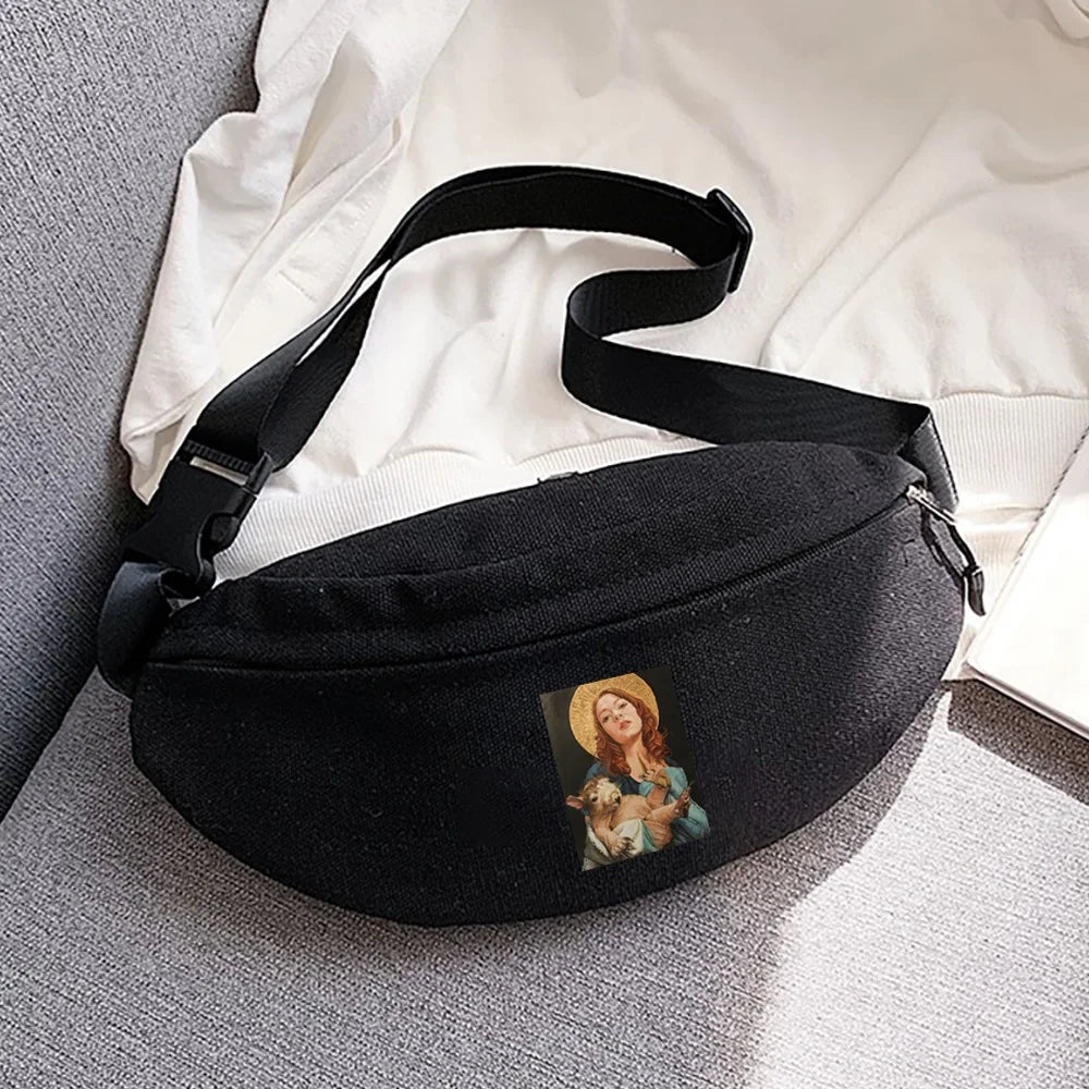 Funny Printing Waist Bag Shoulder Chest Bags for Men Women