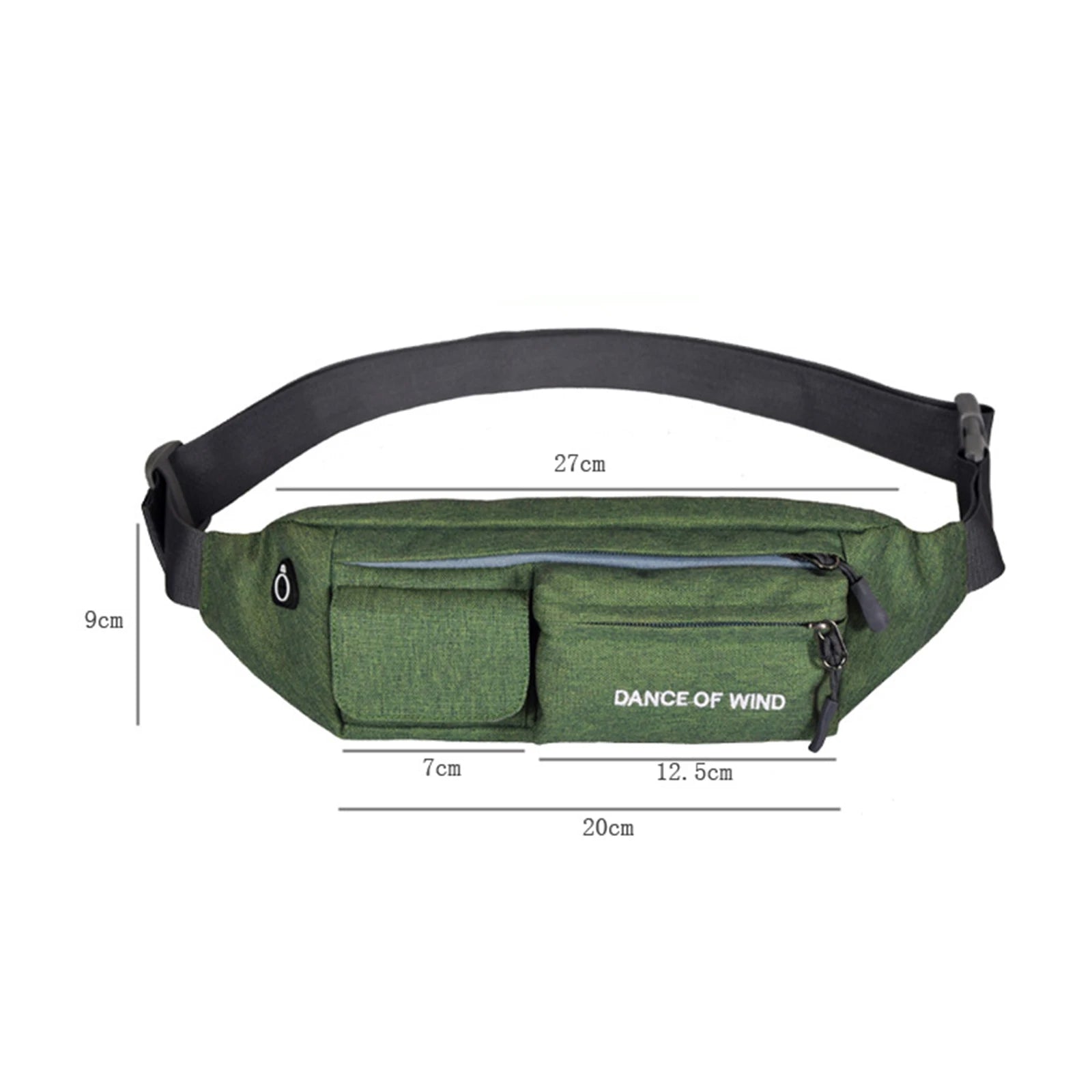 Unisex Waist Bag Solid Chest Pack Outdoor Running Fitness Bum Purse