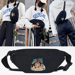 Sushi Print Waist Bag Fanny Packs Crossbody Pack Travel Purse Chest Bag