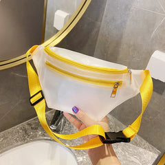 Women Transparent Waist Bag Large Phone Belt Pouch Travel Fanny Pack