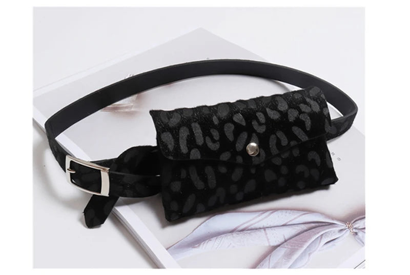 Leopard Fanny Pack Waist Bag Vintage Style Travel Waist Pack Mobile Pouch