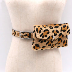 Leopard Fanny Pack Waist Bag Vintage Style Travel Waist Pack Mobile Pouch