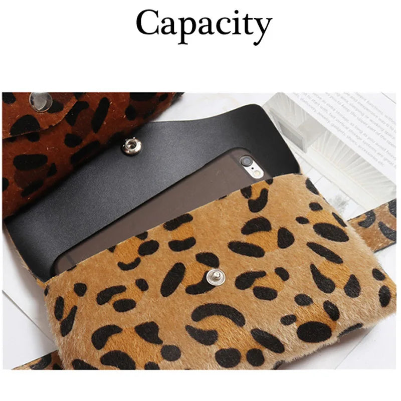 Leopard Fanny Pack Waist Bag Vintage Style Travel Waist Pack Mobile Pouch
