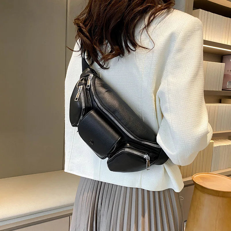 Women Waist Bag Fanny Pack Multifunction Crossbody Shoulder Hip Hop Chest Bag