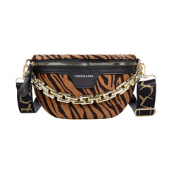 Leopard Pattern Waist Bag Outdoor Casual Crossbody Bag