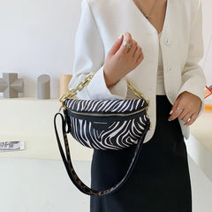 Leopard Pattern Waist Bag Outdoor Women Crossbody Fanny Pack