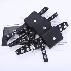 Women Waist Belt Bag Leather Ladies Waist Pack Dress Skirt Decoration