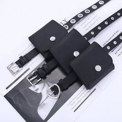 Women Waist Belt Bag Leather Ladies Waist Pack Dress Skirt Decoration