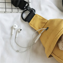 Women Canvas Waist Fanny Pack Crossbody Belt Bag Wild Style Zipper