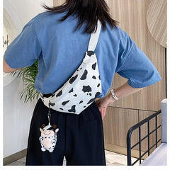 Cow Print Waist Fanny Pack for Travel Sports