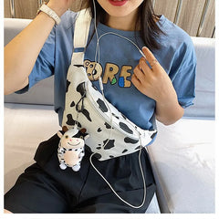 Cow Print Waist Fanny Pack for Travel Sports