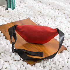 Women Waist Fanny Pack PU Leather Belt Zipper Waist Bag Casual Chest Bag