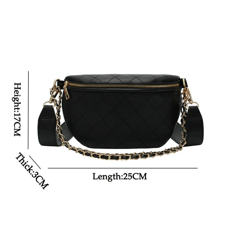 Women Waist Pack Belt Bag Travel PU Bum Bag Purse Chest Pouch Gift