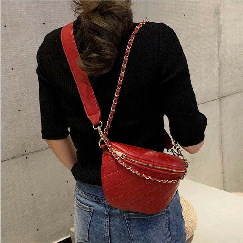 Women Waist Pack Belt Bag Travel PU Bum Bag Purse Chest Pouch Gift